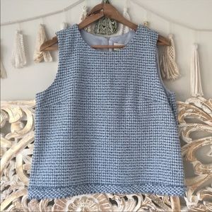 Charlotte Brody Blue Tweed Top